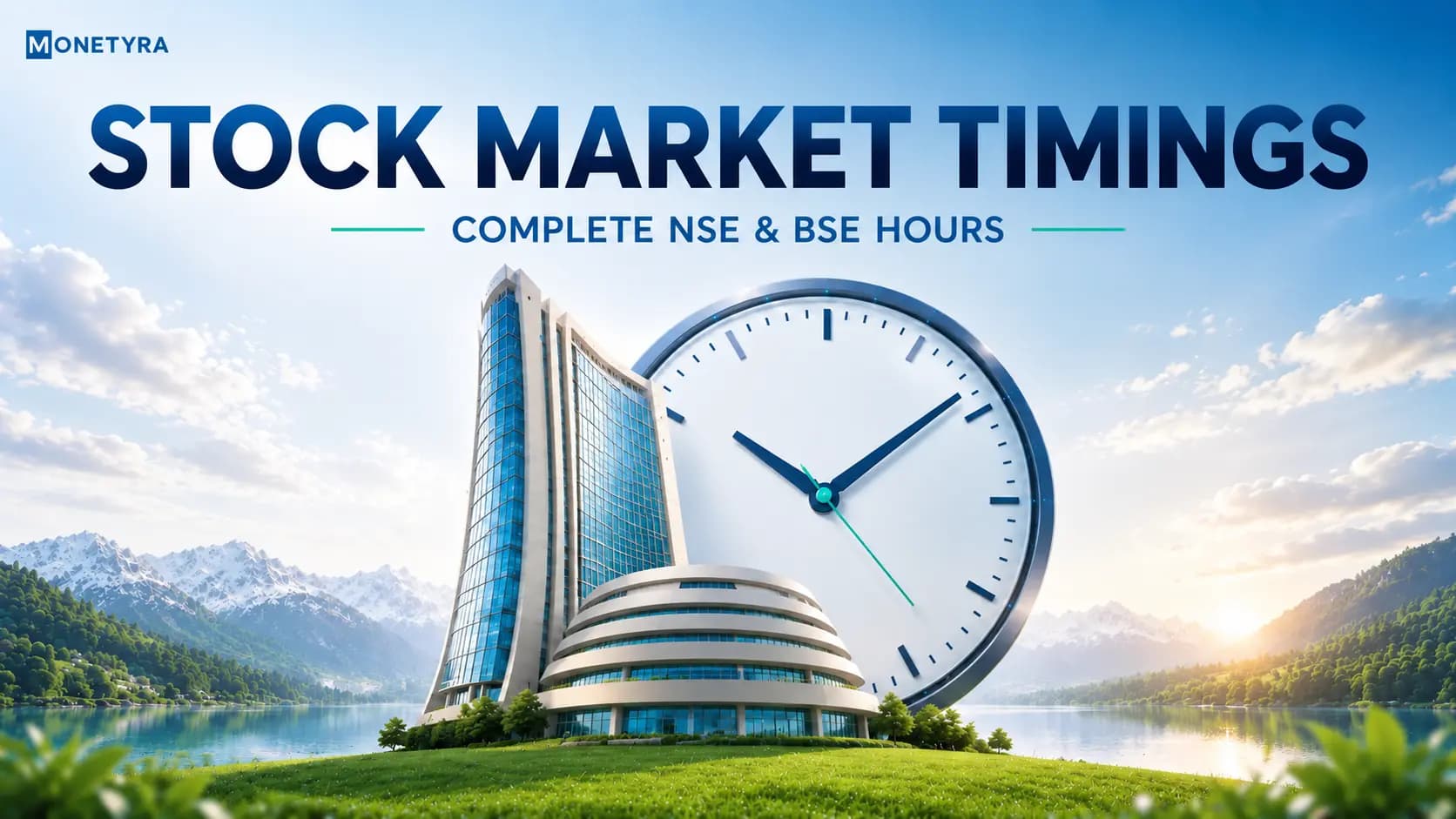 Indian stock market timings timeline showing NSE and BSE operational hours.