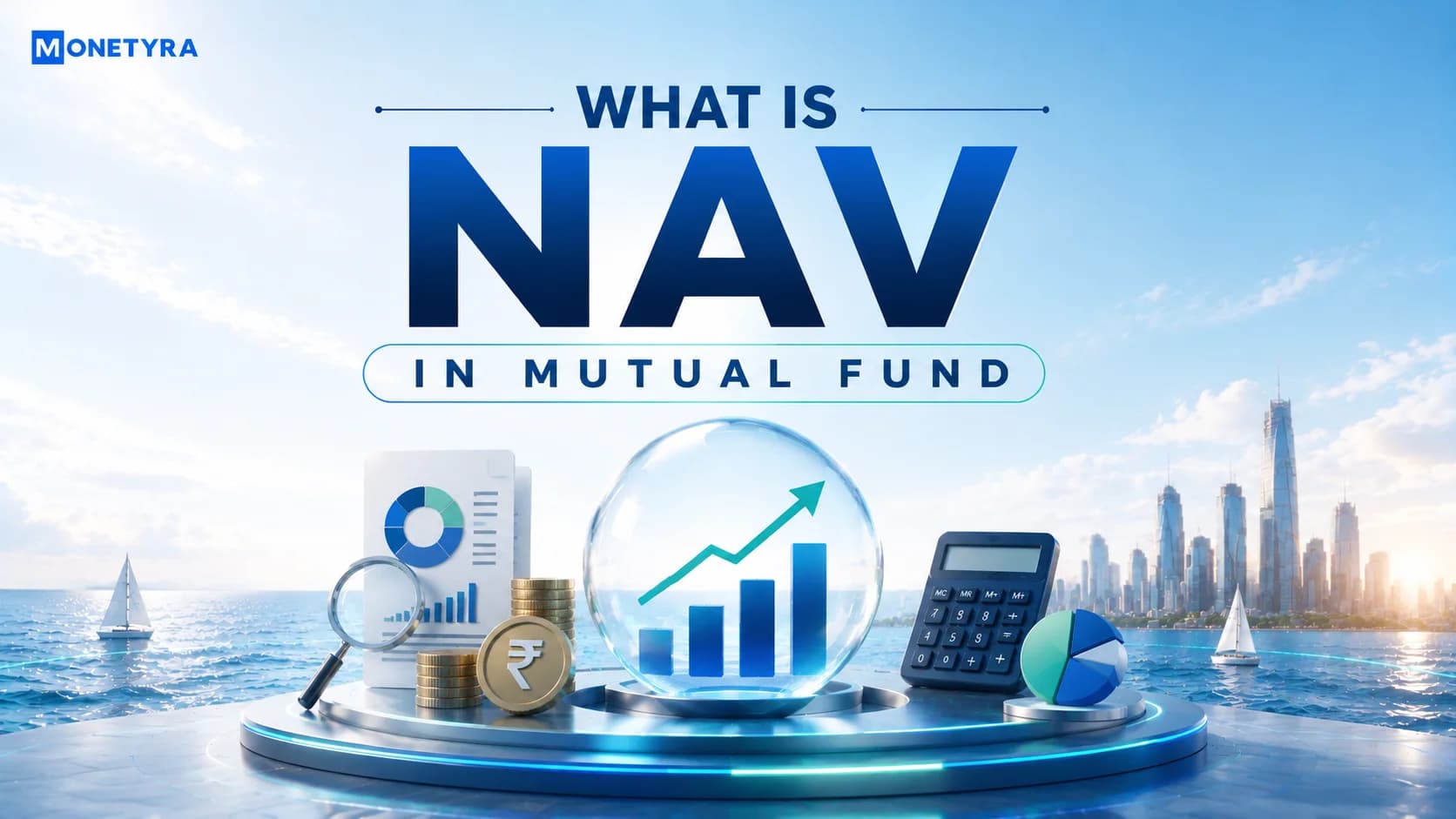 Visual representation of a mutual fund portfolio broken down into Net Asset Value per unit.