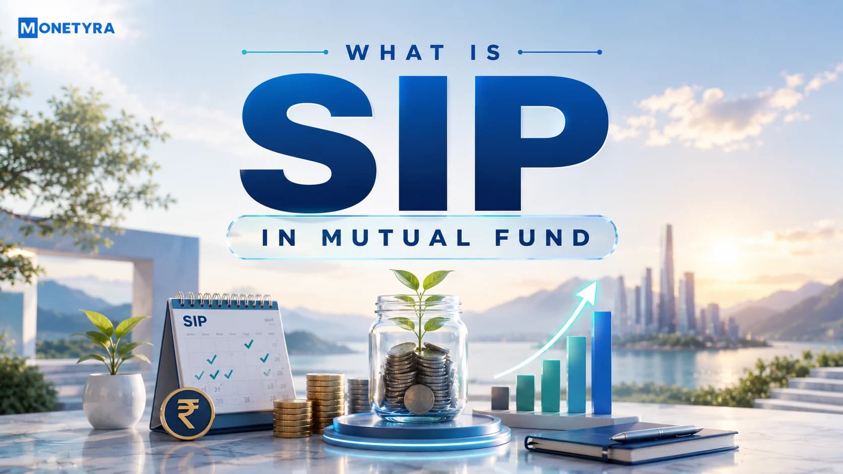 Conceptual visual representation of a Systematic Investment Plan showing scheduled recurring contributions.