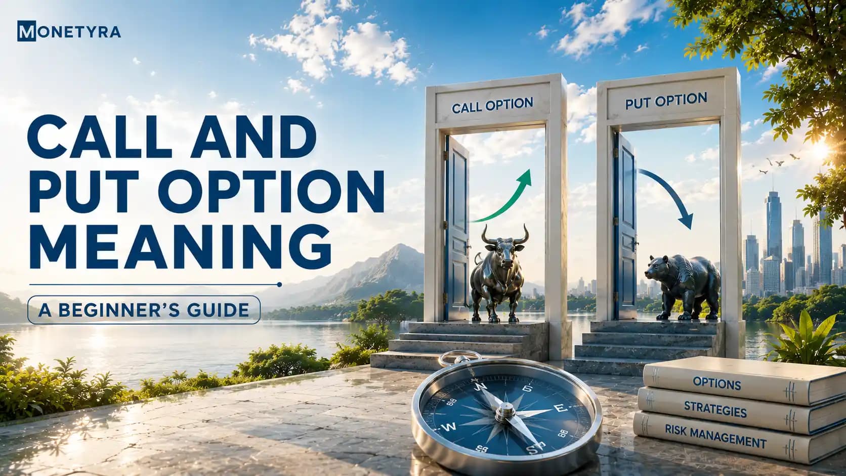 A beginner's guide explaining the call and put option meaning and how they work in the stock market.