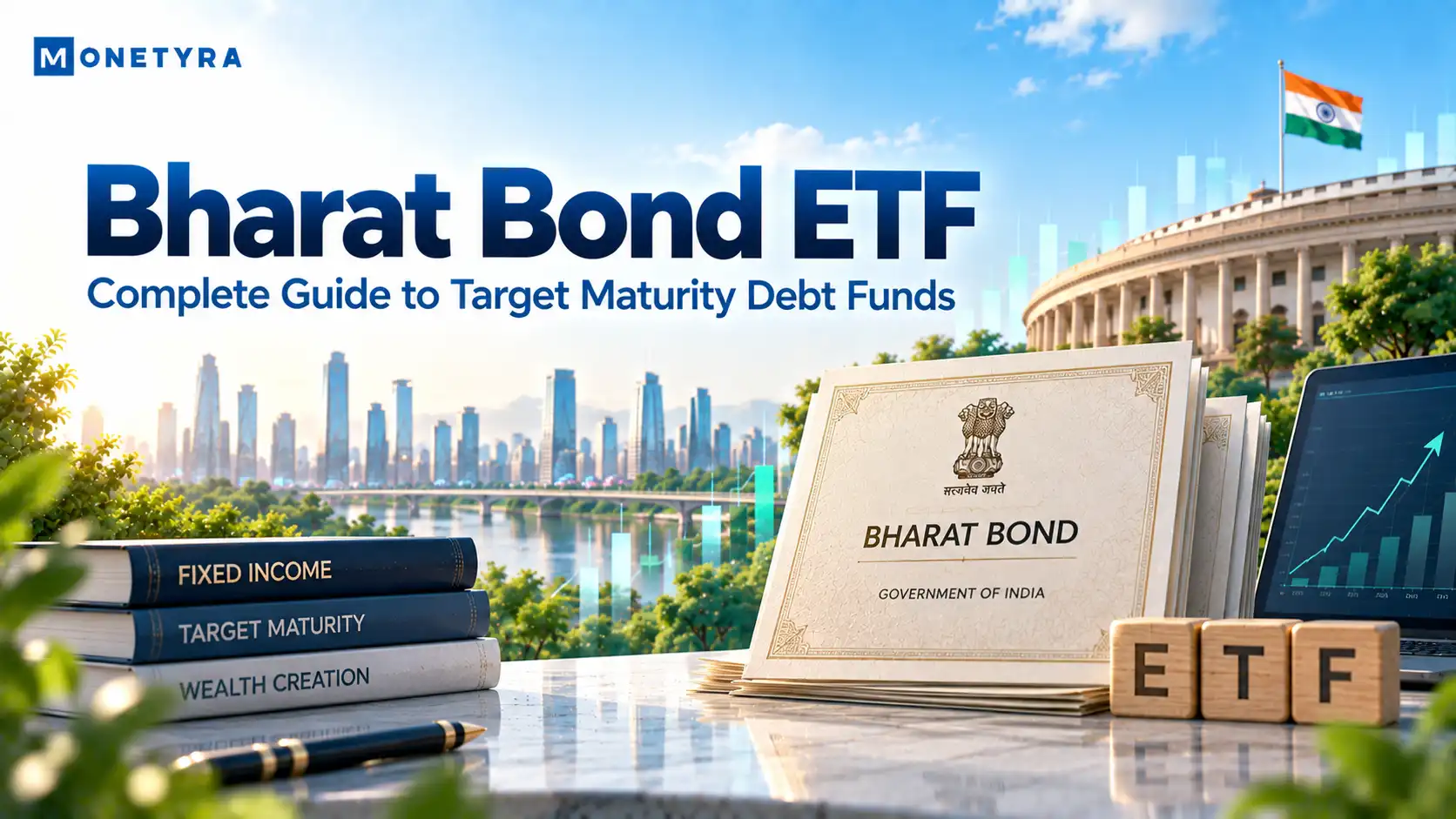 Bharat Bond ETF target maturity fund structure and AAA PSU debt breakdown.